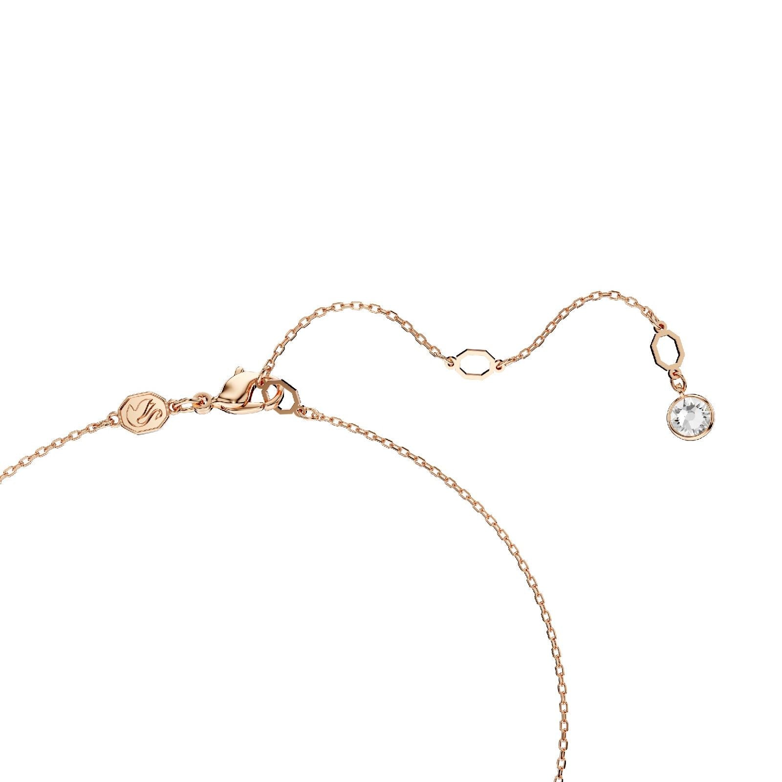 Collana donna Swarovski Meteora placcato rosé con ciondolo tondo e cristalli 5683450-4