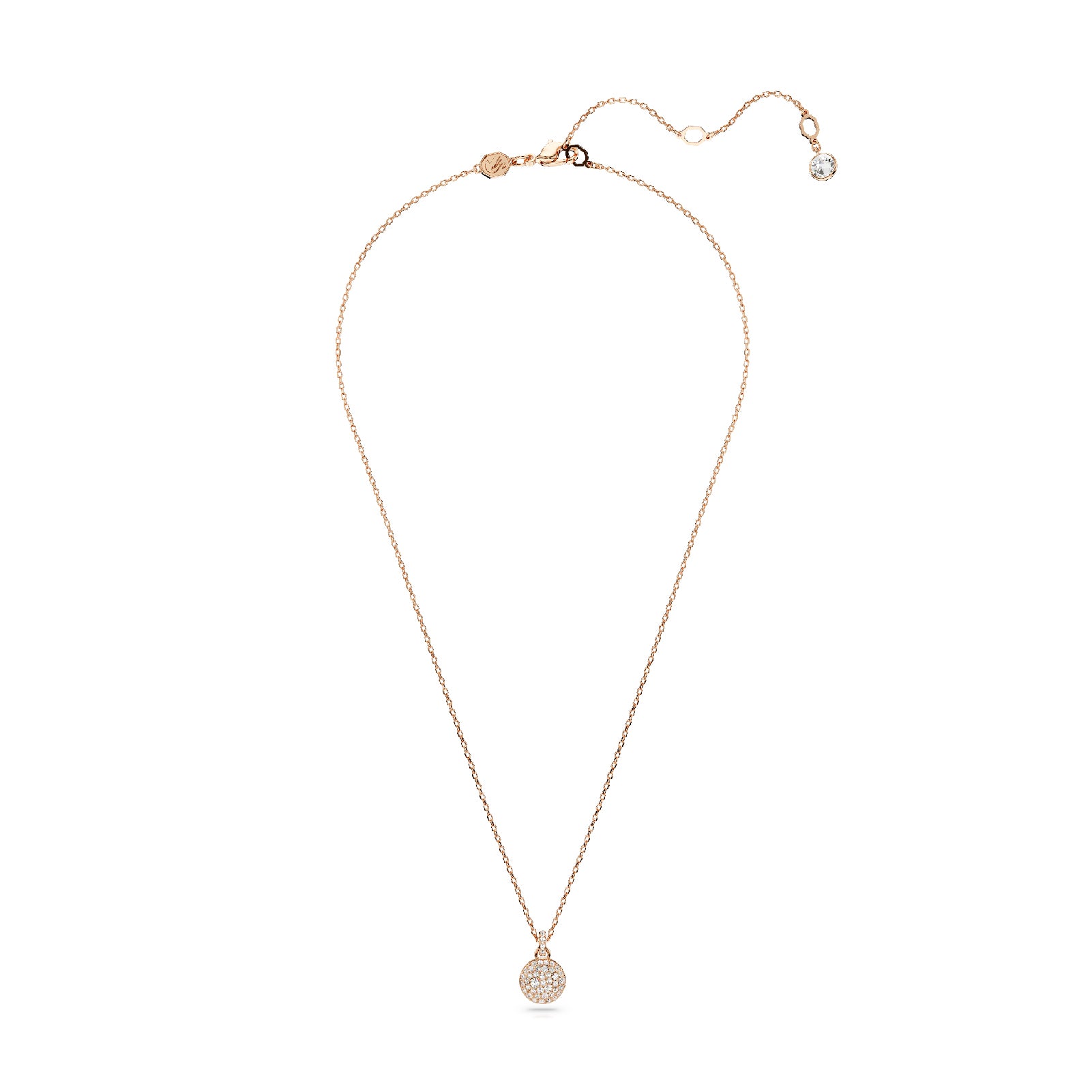 Collana donna Swarovski Meteora placcato rosé con ciondolo tondo e cristalli 5683450