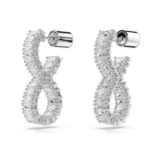 Orecchini donna Swarovski Hyperbola rodiati a infinito con cristalli 5684047-2