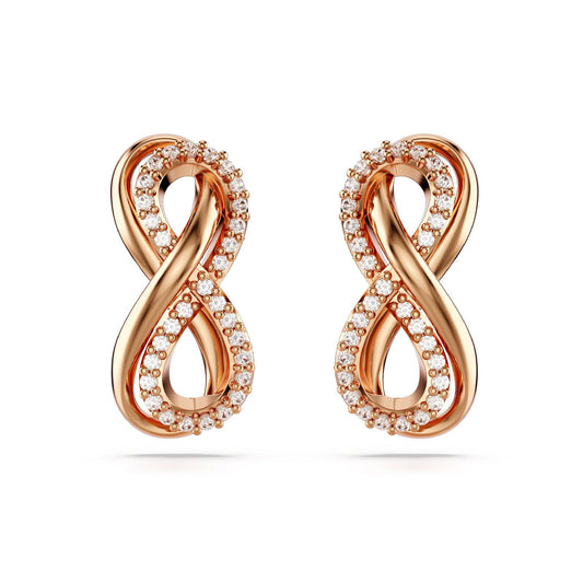 Orecchini donna Swarovski Hyperbola rosé con infinito di cristalli 5684085-2