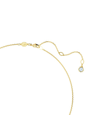 Collana girocollo da donna Swarovski Imber placcata oro con ciondoli di cristalli tondi azzurri 5688246
