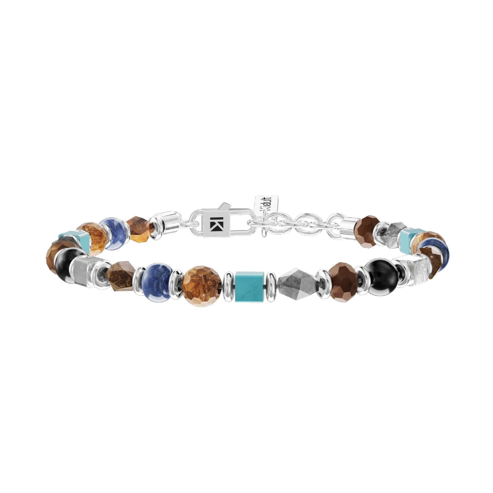 Bracciale Uomo Stroili In Acciaio E Sfere In Pietra Turchese Bracciale Uomo Stroili In Acciaio E Sfere In Pietra Turchese