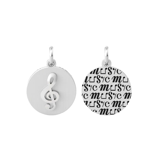 Charm Kidult By You donna acciaio chiave di violino e scritta sul retro 741025-1