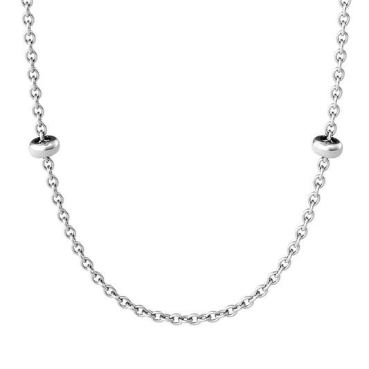 Collana lunga Kidult By You donna acciaio catena forzatina e stopper 751232-1