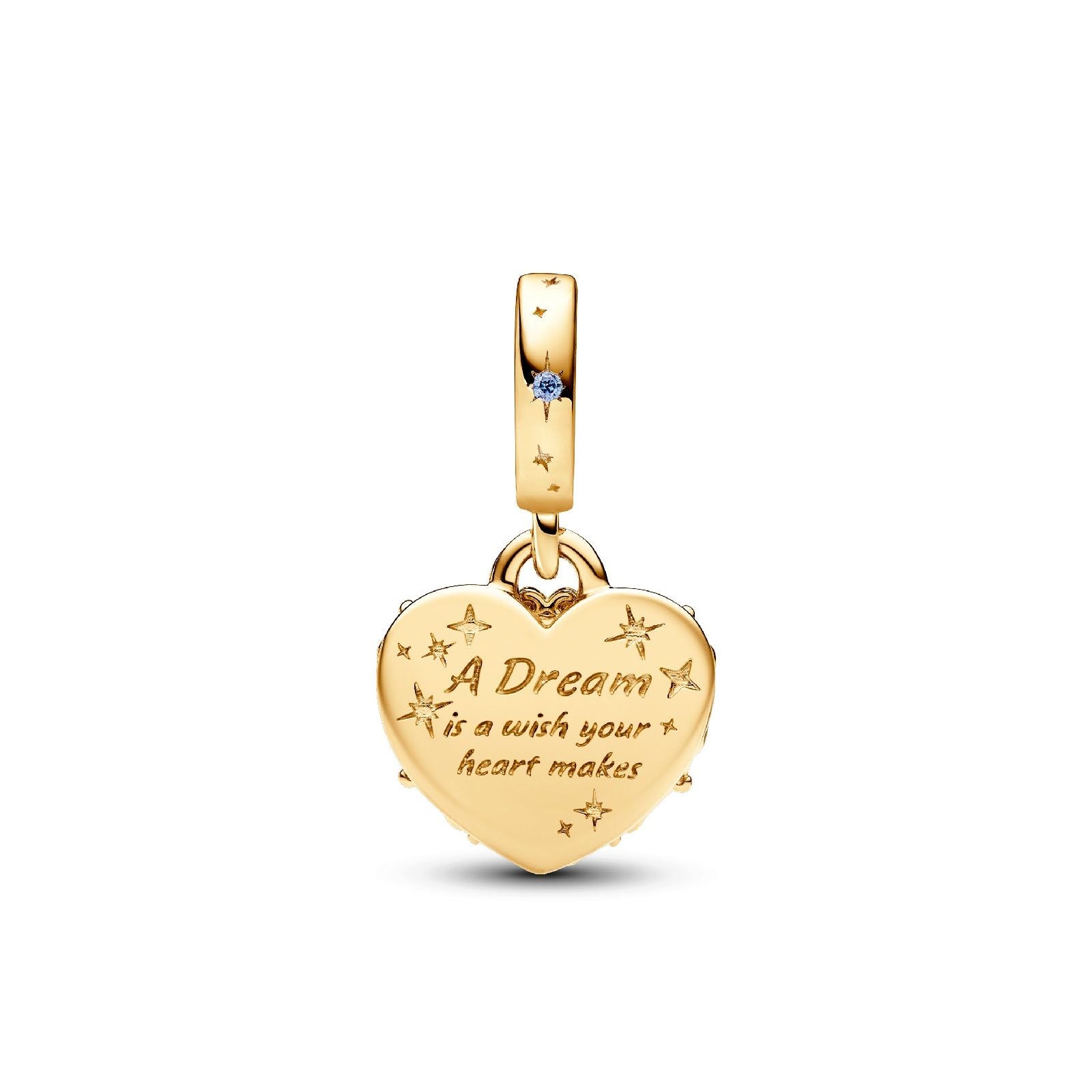 Disney, Cenerentola, Pendente Carrozza e Cuore placcato oro e azzurro 763072C01-2