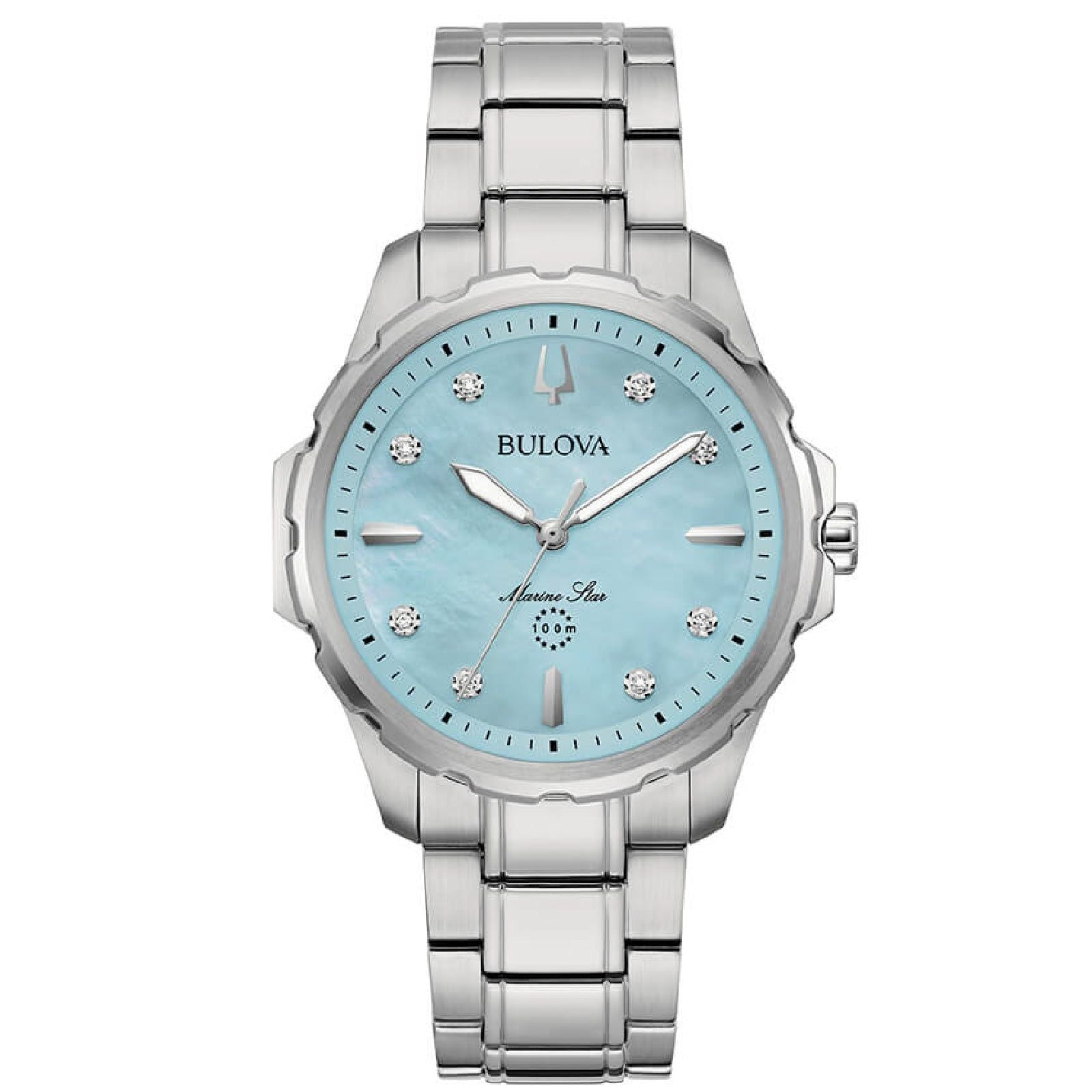 Quadrante Blu Orologio Bulova Acciaio Diamanti Orologio Bulova