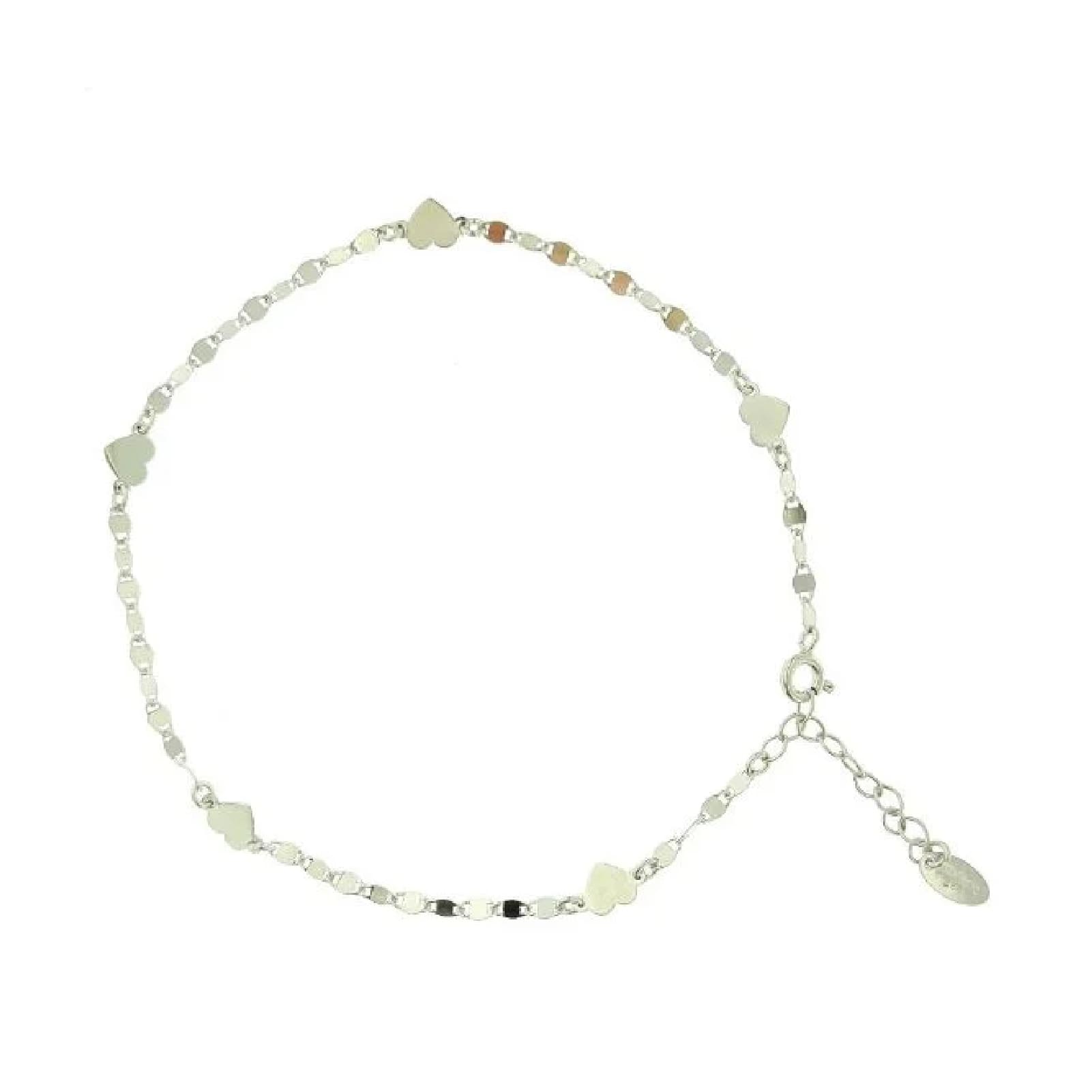 Cavigliera da donna Amen in argento con piccoli cuori MISURA UNICA