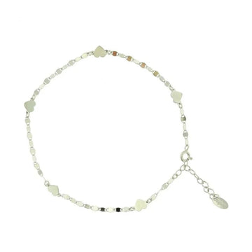 Cavigliera da donna Amen in argento con piccoli cuori MISURA UNICA