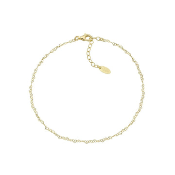 Cavigliera da donna Amen in argento dorato con piccoli cuori MISURA UNICA