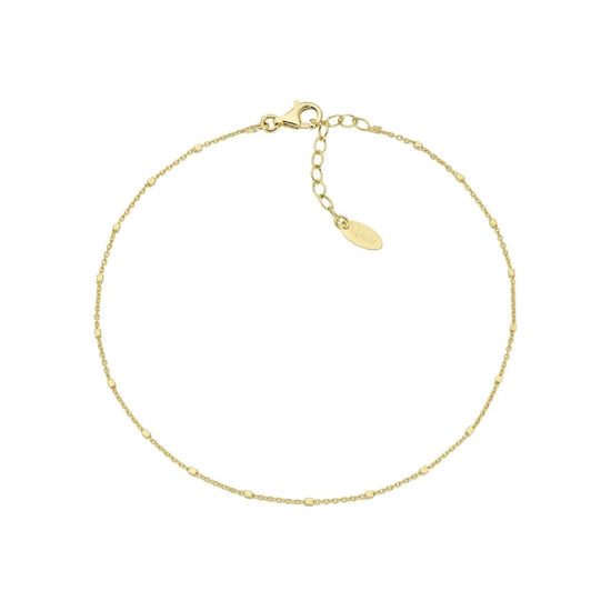 Cavigliera donna Amen in argento dorato con piccoli cubi MISURA UNICA