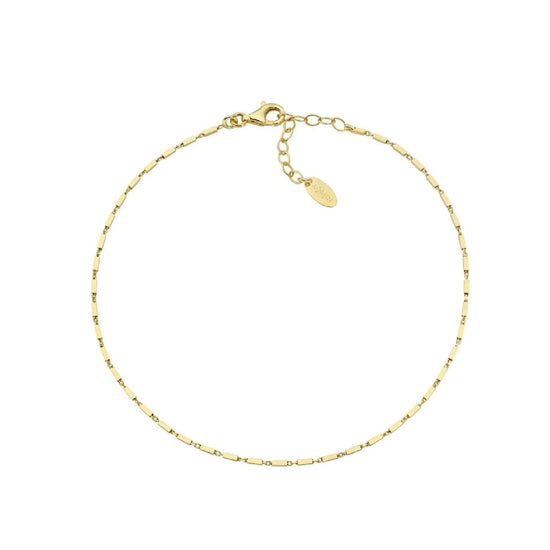 Cavigliera da donna Amen in argento dorato con rettangoli MISURA UNICA