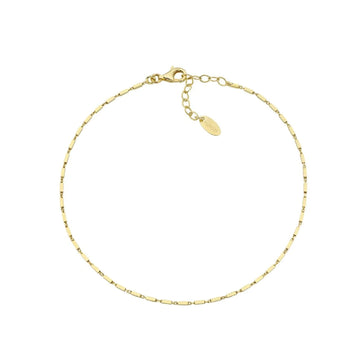 Cavigliera da donna Amen in argento dorato con rettangoli MISURA UNICA