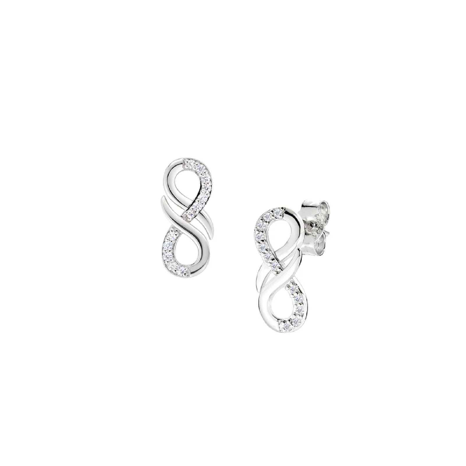 Orecchini A Lobo In Argento 925 Con Zirconi, Eleganti E Ipoallergenici, In Confezione Regalo