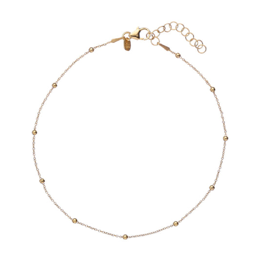 Cavigliera da donna Alisia in argento dorato con palline