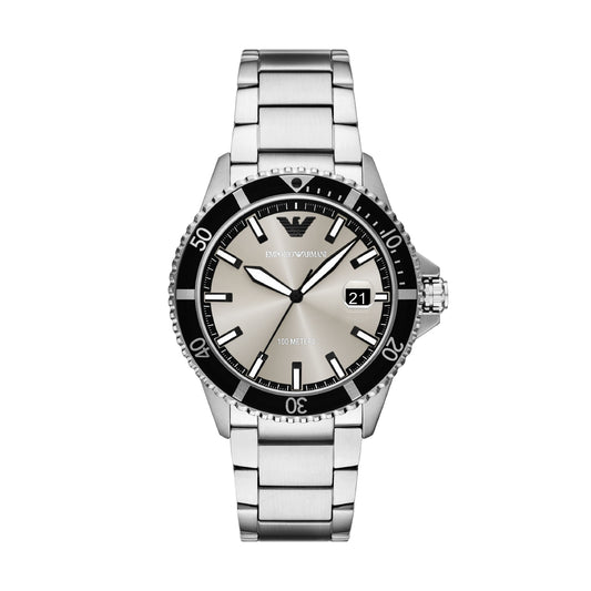 Orologio uomo Armani acciaio bicolor con quadrante grigio MISURA UNICA