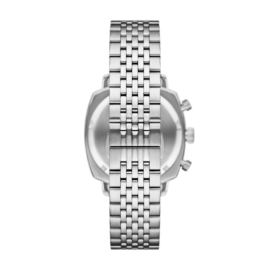 Orologio Armani in acciaio quadrante quadrato di colore blu MISURA UNICA