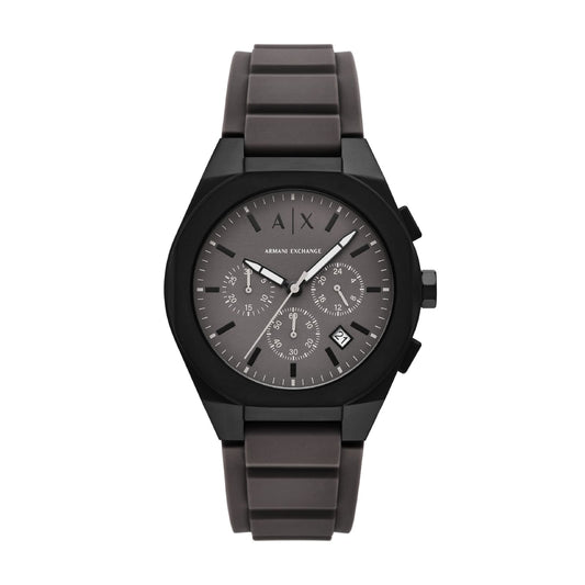 Orologio crono da uomo Armani Exchange in silicone grigio MISURA UNICA