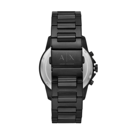 Set orologio e bracciale da uomo Armani Exchange in acciaio nero MISURA UNICA