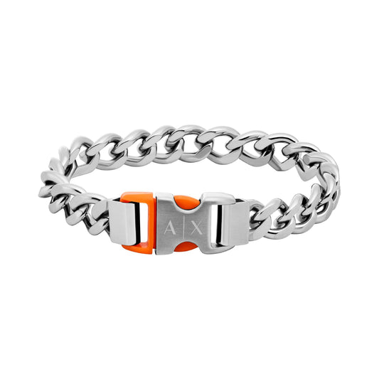 Bracciale Armani Exchange a catena in acciaio con dettagli 20 cm