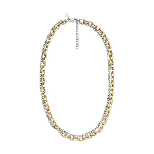 Collana multifilo Armani Exchange in acciaio bicolor dorato MISURA UNICA