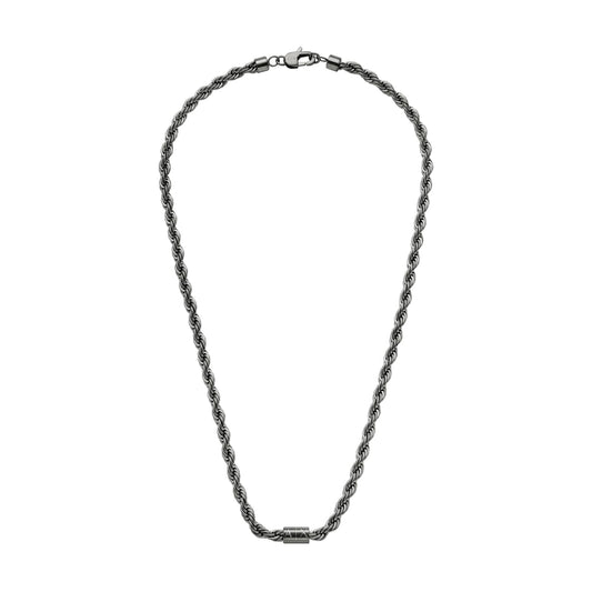 Collana girocollo da uomo Armani Exchange in acciaio nero MISURA UNICA