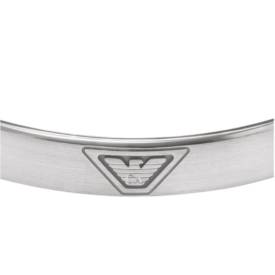 Bracciale rigido Armani in acciaio inossidabile di colore argento AR.EGS3127040