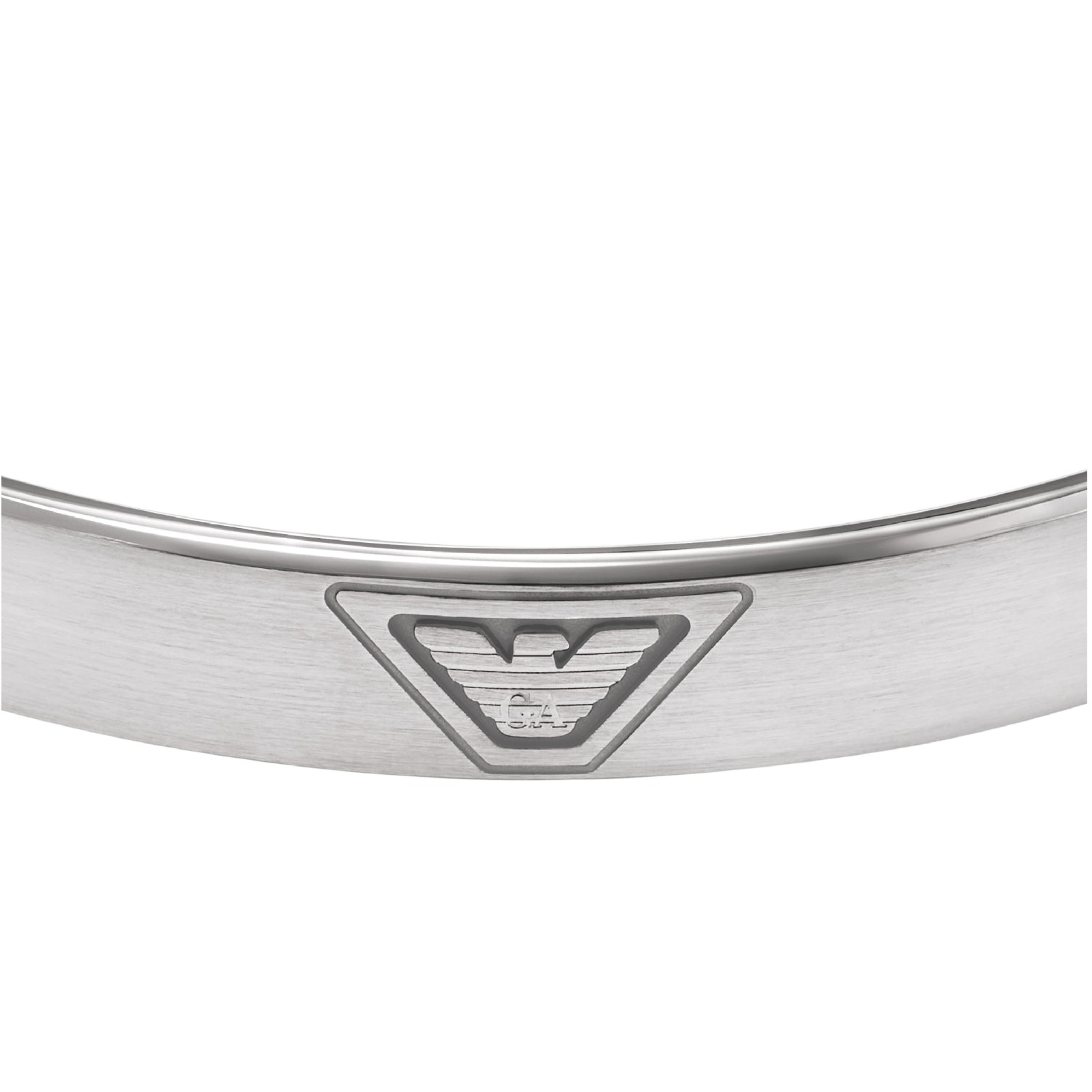 Bracciale rigido Armani in acciaio inossidabile di colore argento AR.EGS3127040