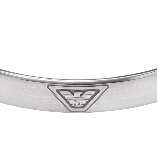 Bracciale rigido Armani in acciaio inossidabile di colore argento AR.EGS3127040