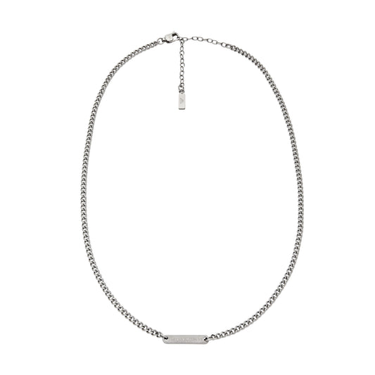 Collana girocollo Armani in acciaio con piastrina MISURA UNICA