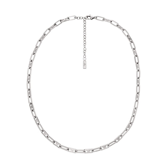 Collana girocollo collezione Armani in acciaio rodiato MISURA UNICA