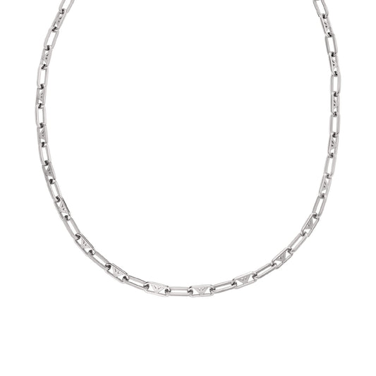 Collana girocollo collezione Armani in acciaio rodiato MISURA UNICA