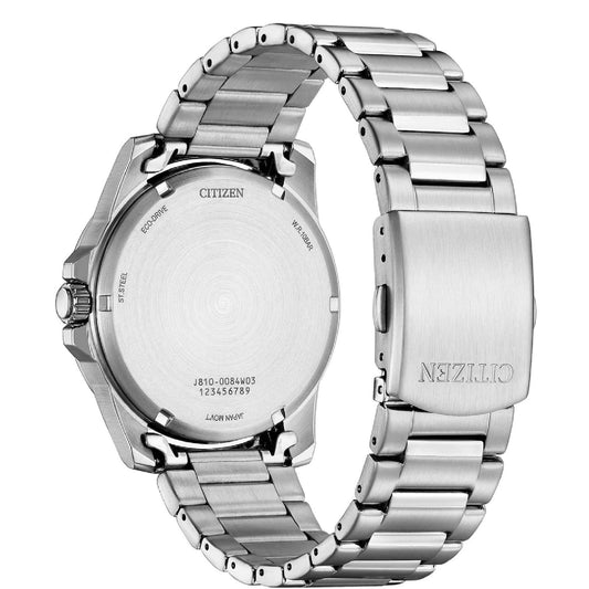 Orologio solo tempo uomo Citizen Sporty in acciaio con quadrante nero 42mm AW1816-89E-2