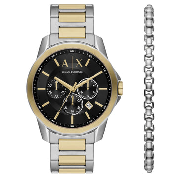 Cofanetto orologio cronografo Armani Exchange da uomo AX7148SET-1