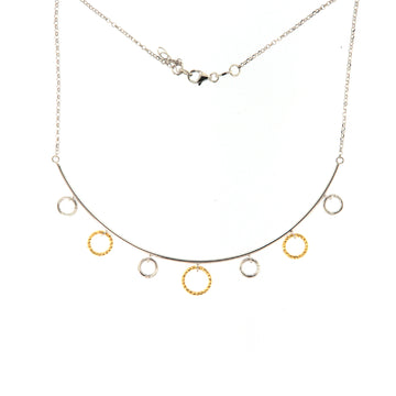 Collana catena da donna Fraboso in argento bicolor oro e rodiato B.GR10632BP