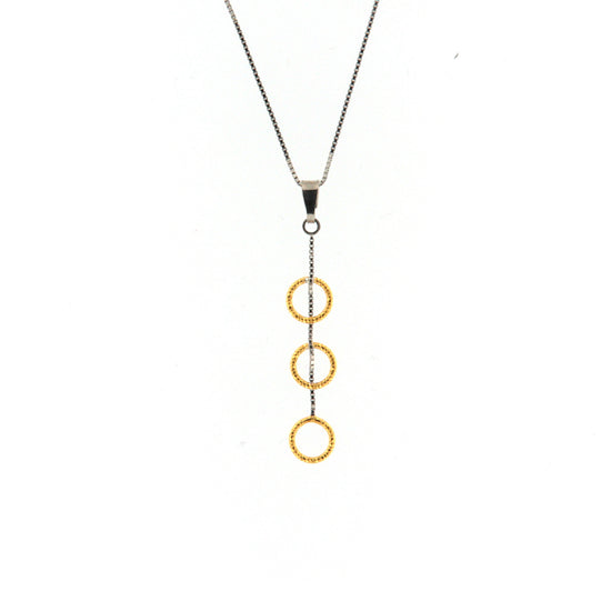 Collana della collezione Fraboso in argento bicolor oro e rodiato B.GR10659BP