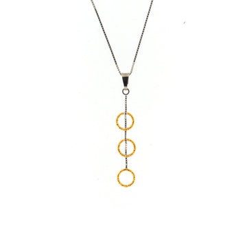 Collana della collezione Fraboso in argento bicolor oro e rodiato B.GR10659BP