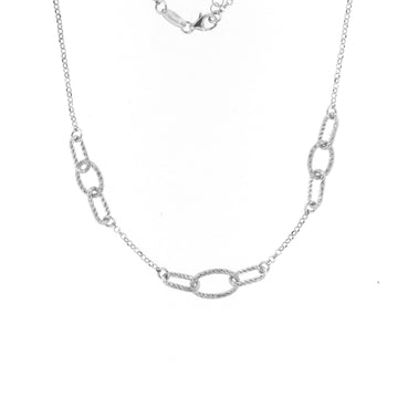 Collana girocollo da donna Fraboso in argento 925 rodiato B.GR10687RH