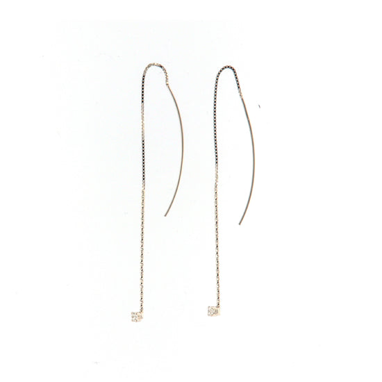 Orecchini pendenti Fraboso in argento 925 rodiato con zirconi B.OR10709RH