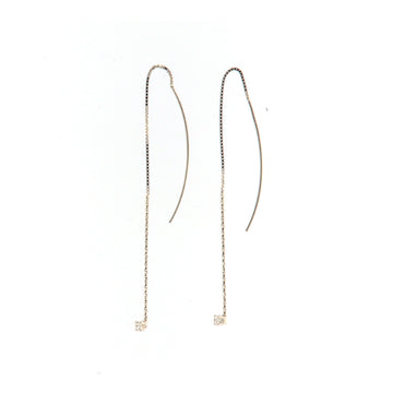 Orecchini pendenti Fraboso in argento 925 rodiato con zirconi B.OR10709RH