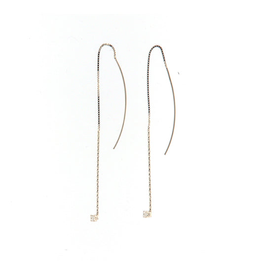 Orecchini pendenti Fraboso in argento 925 rodiato con zirconi B.OR10709RH