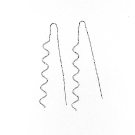 Orecchini pendenti Fraboso in argento 925 rodiato a spirale B.OR10716RH