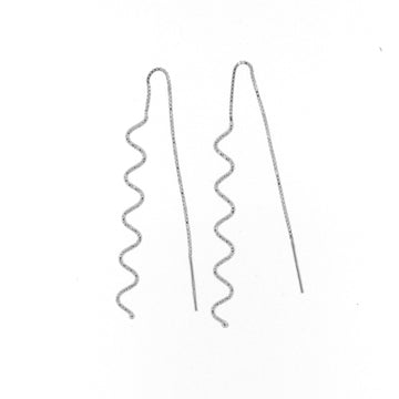 Orecchini pendenti Fraboso in argento 925 rodiato a spirale B.OR10716RH