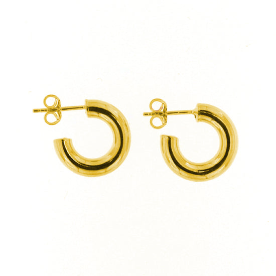 Orecchini a cerchio Fraboso in argento 925 dorato gambo spesso B.OR10749PL