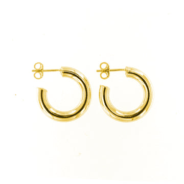 Orecchini a cerchio Fraboso in argento dorato gambo spesso B.OR10750PL