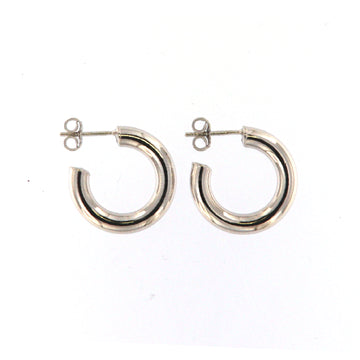 Orecchini a cerchio Fraboso in argento rodiato gambo spesso B.OR10750RH