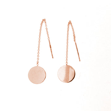 Orecchini pendenti Fraboso in argento rosé con cerchi piatti B.OR10760RO