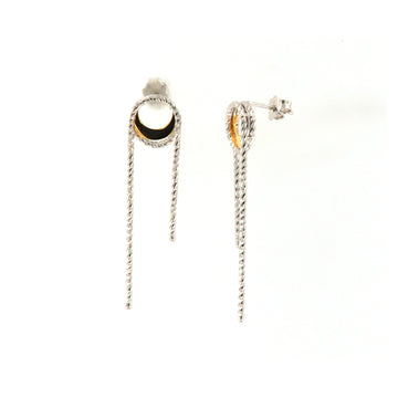 Orecchini donna della Fraboso in argento bicolor rosé MISURA UNICA