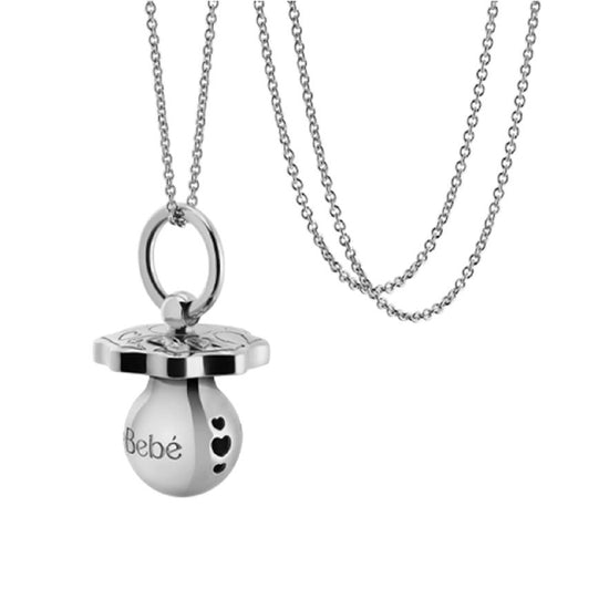 Collana lunga da donna leBebé con ciondolo ciuccio in argento MISURA UNICA