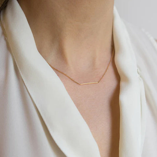 Collana donna Burato Linee ed Archi oro rosa linea rigida piccola BN944-2