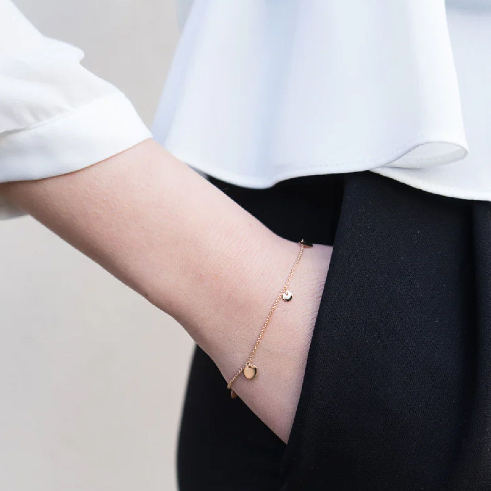 Bracciale Burato Paillettes donna in oro rosa e ciondoli tondi BN978-2